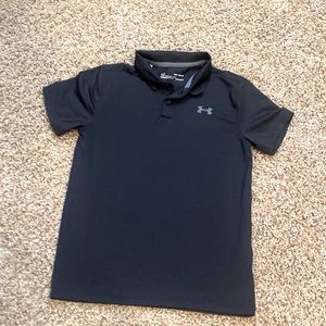 Black boys under armour performance polo